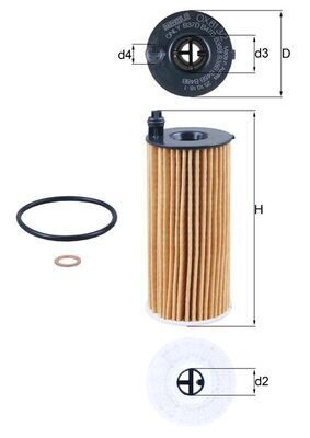 BMW 1 Seri F21 Yağ Filtresi Mahle OX 813/2D