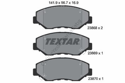 HONDA Civic Fren Balatası Ön Textar 2386801-45022-S9A-E50