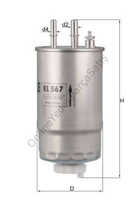 FIAT Doblo Yakıt Filtresi MAHLE KL 567-77363657