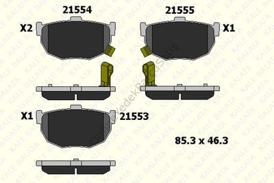 KIA Cerato Fren Balatası Arka Kale 21553 140 05-583022FA10