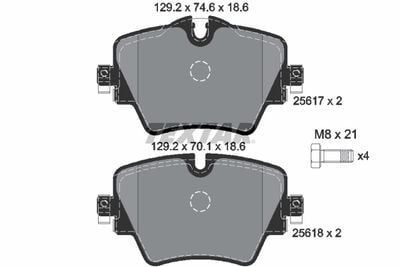 BMW 4 Cabrio G23/G83/Coupe G22/G82/Gran Coupe G26 Fren Balatası Ön Textar 2561701-34106860019