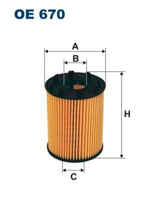 OPEL Agila Yağ Filtresi Tırnaklı Tip Filtron OE 670-73500049